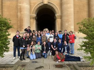 North West science residential participants pictured in Front Quad