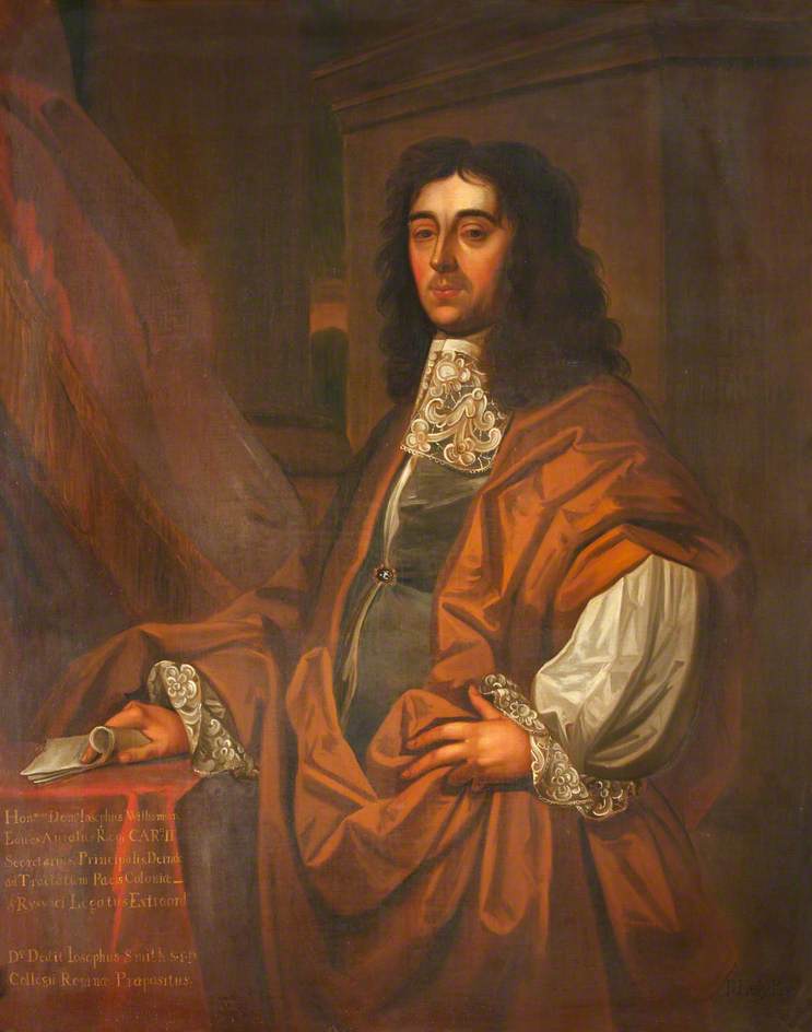 Portrait of Sir Joseph Williamson made in oils