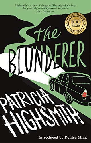 book cover for The Blunderer with an illustration of a windy road and a car driving into the hills